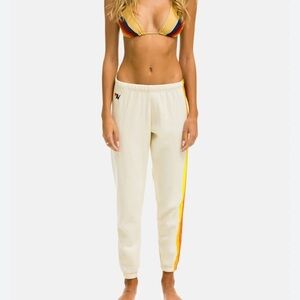 Aviator Nation Cream Fleece Joggers